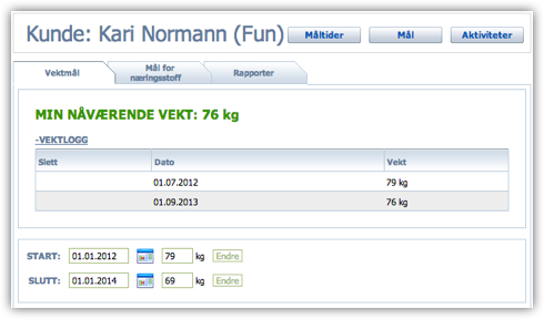 F&oslash;lg opp m&aring;lene sammen med kunden